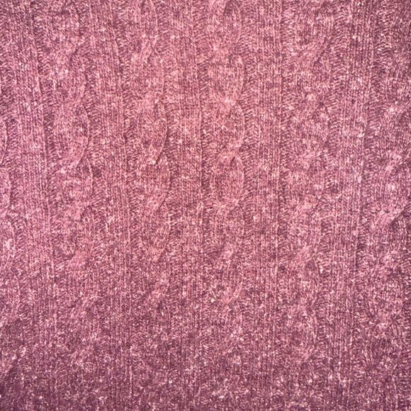 Barbour Wool Blend Cable Knit Sweater - Wine L - Picture 3 of 6